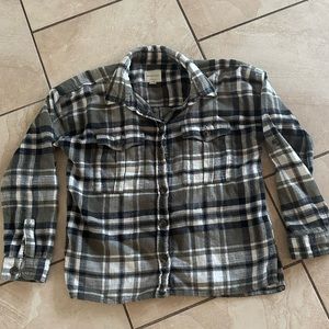American Eagle Green Flannel Shirt